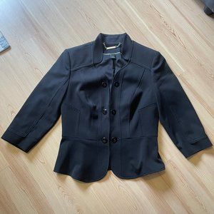 WHBM Peplum Blazer, Black, Size 2